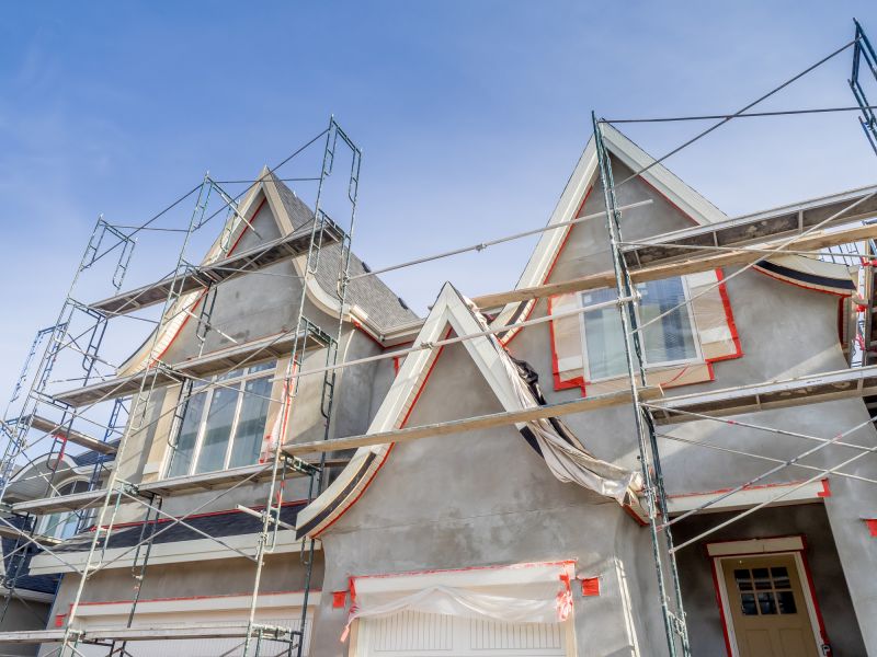 Multi-Story Stucco Installation